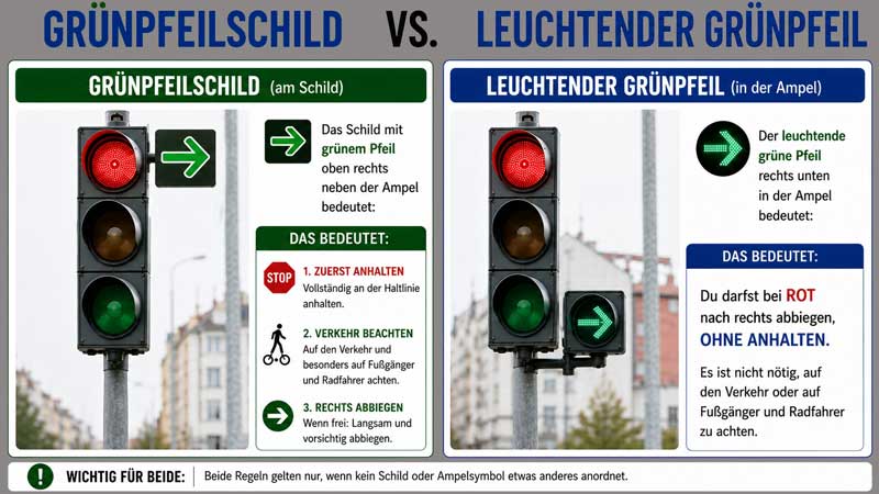 Green arrow sign – Green arrow traffic light