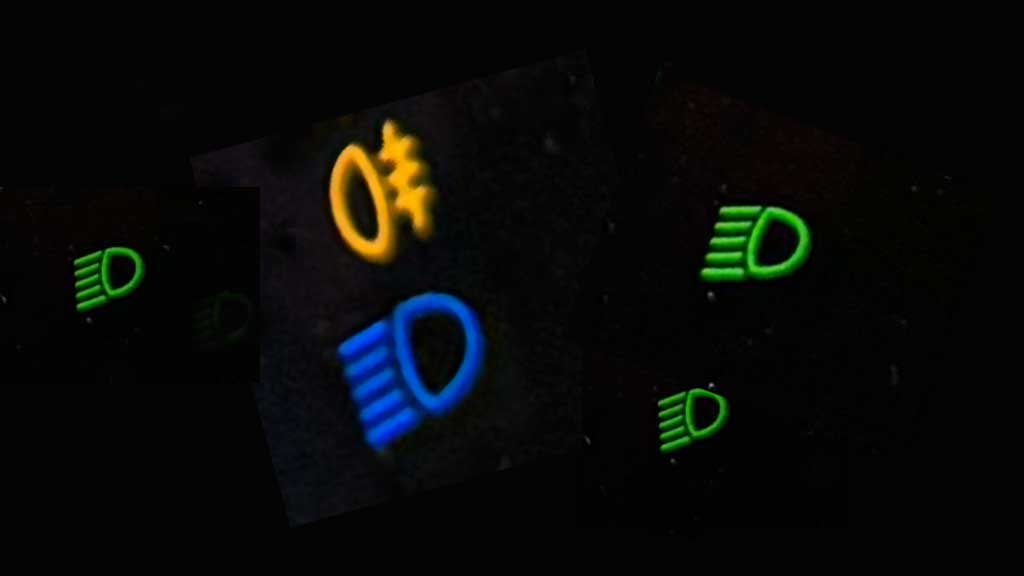 Low beam – high beam – rear fog light